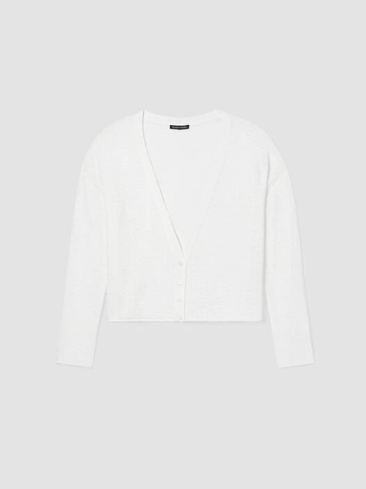 Organic Linen Cotton Cropped Cardigan
