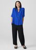 Silk Georgette Crepe Classic Collar Shirt