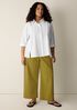 Organic Cotton Pucker Wide-Leg Pant