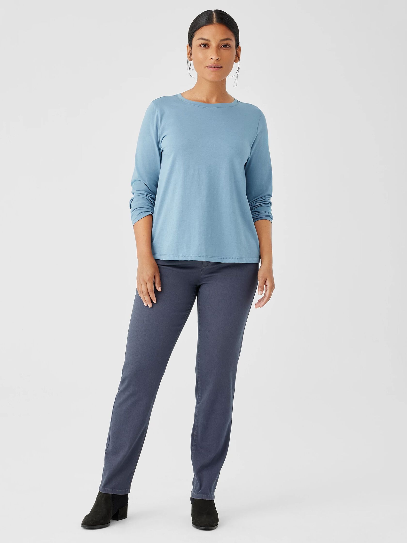 Organic Pima Cotton Jersey Long-Sleeve Tee