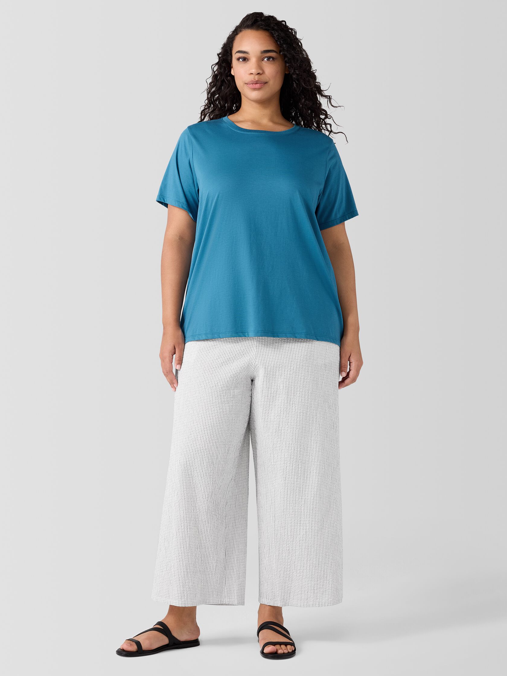 Organic Pima Cotton Jersey Round Neck Tee