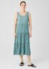 Crushed Silk Tiered Dress