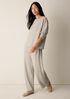 Organic Cotton Boucle Knit Crew Neck Top