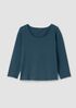 Stretch Jersey Knit Scoop Neck Top