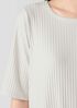 Textured Stretch Rib Ballet Neck Top