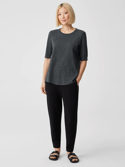 System Organic Cotton Jersey Melange Elbow-Sleeve Tee