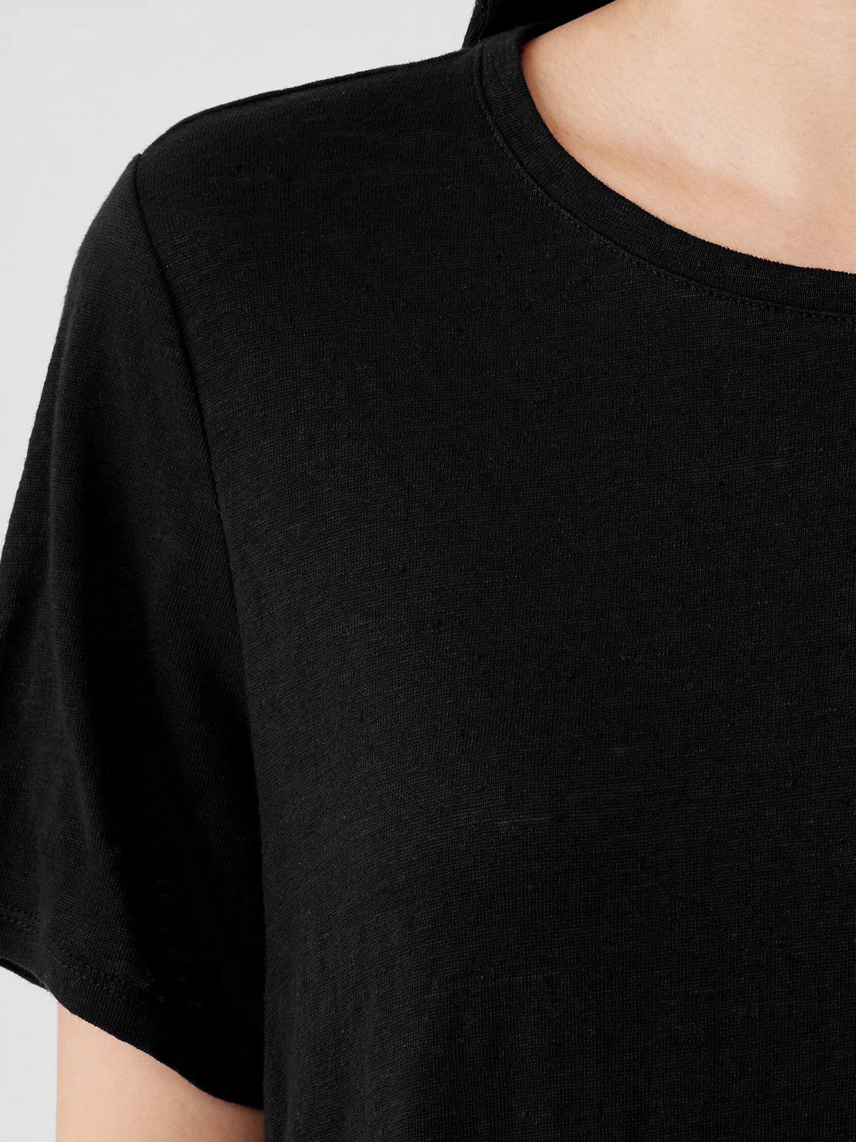 Organic Linen Jersey Crew Neck Tee
