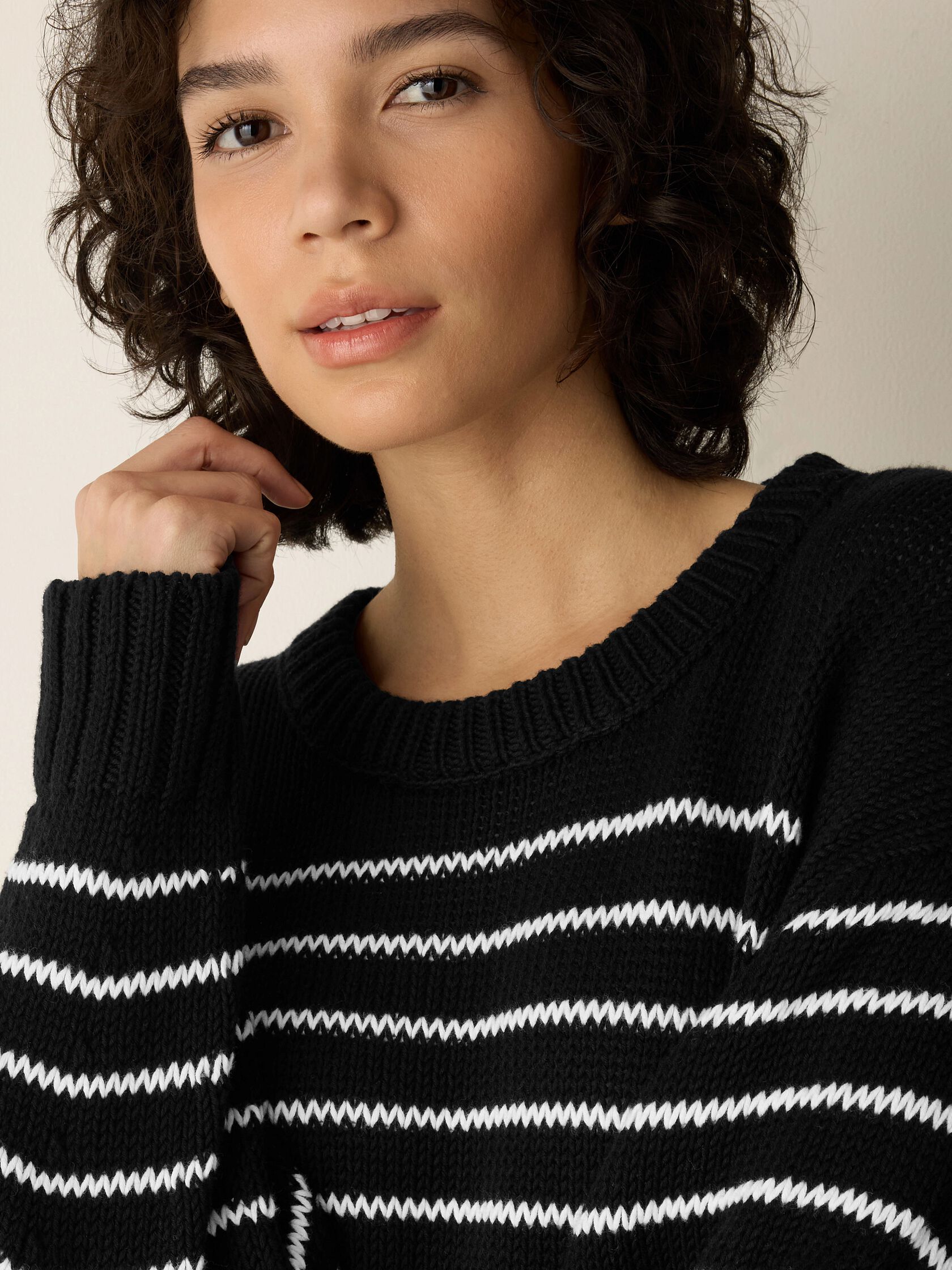 Peruvian Organic Cotton Cord Crew Neck Top