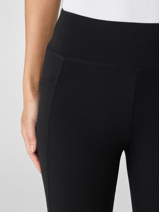 Pima Cotton Stretch Jersey Capri Leggings
