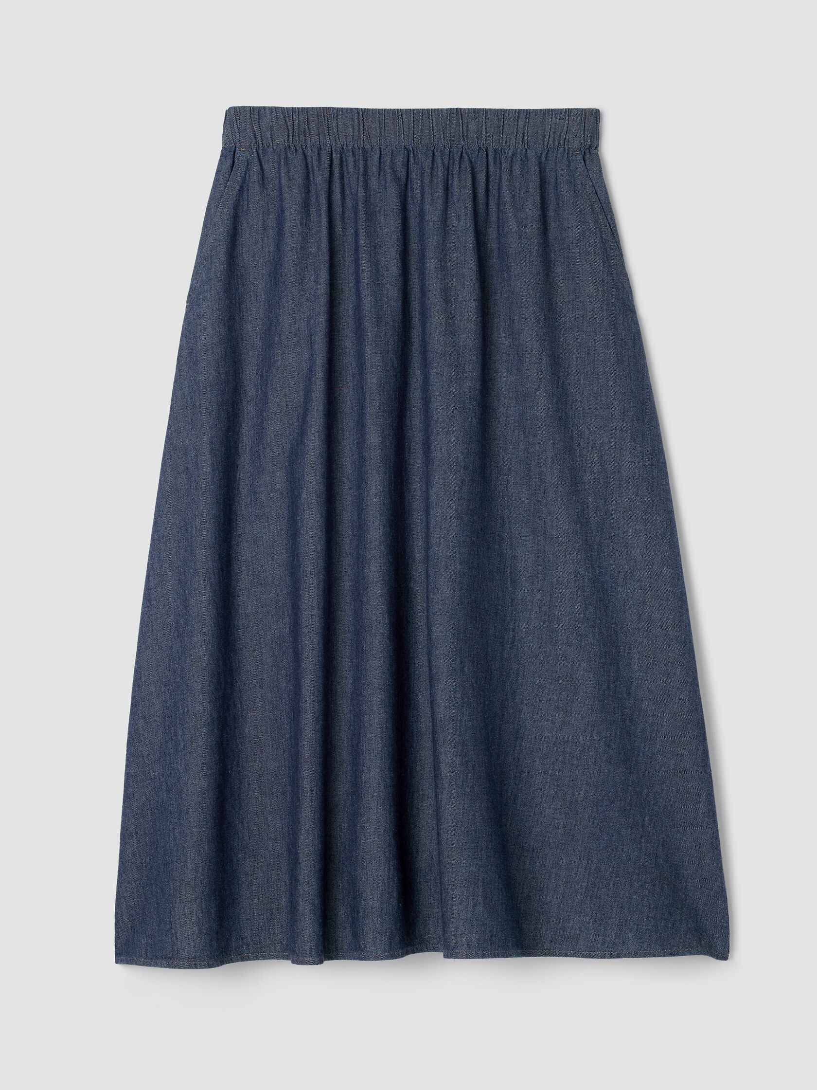 Airy Organic Cotton Twill Pocket Skirt