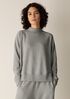 Heathered Fleece High Neck Top