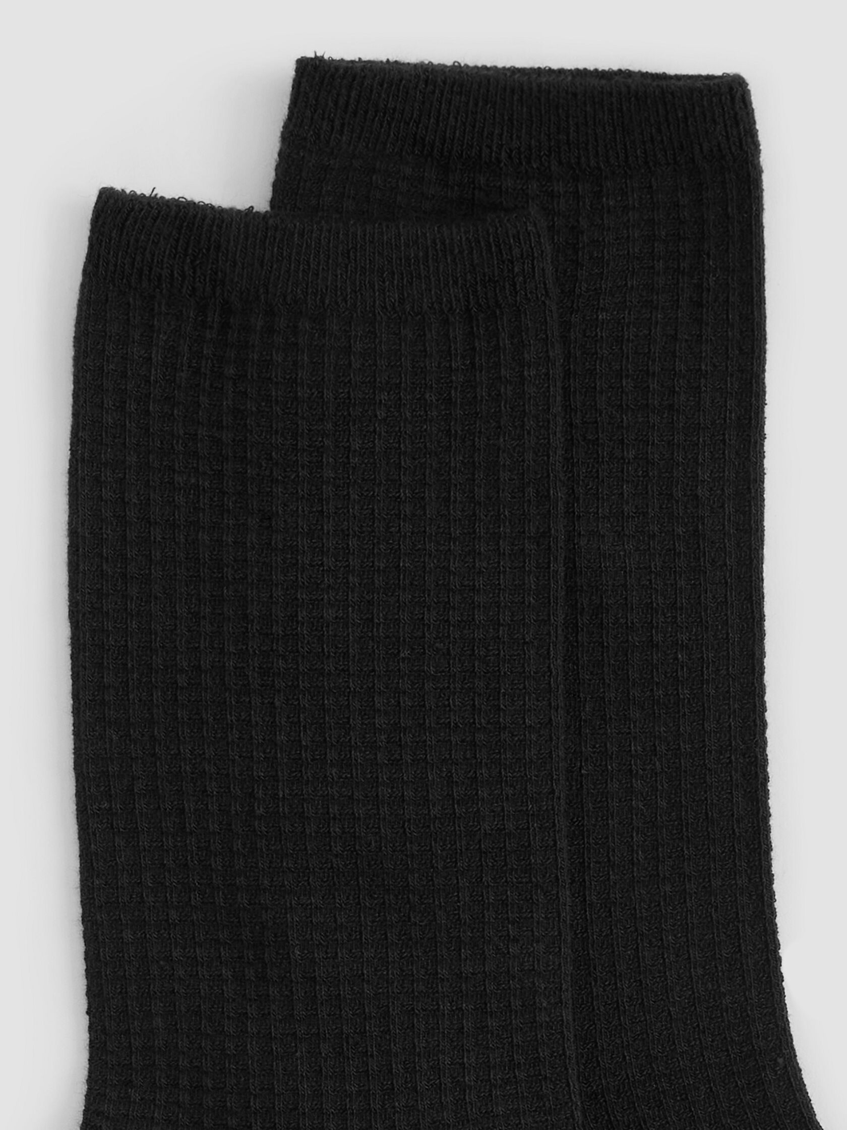 Cotton Waffle Crew Sock