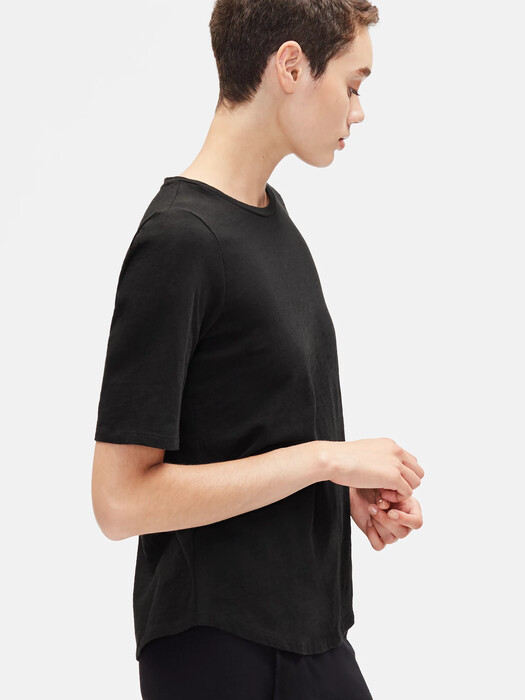 System Organic Cotton Slub Elbow-Sleeve Tee