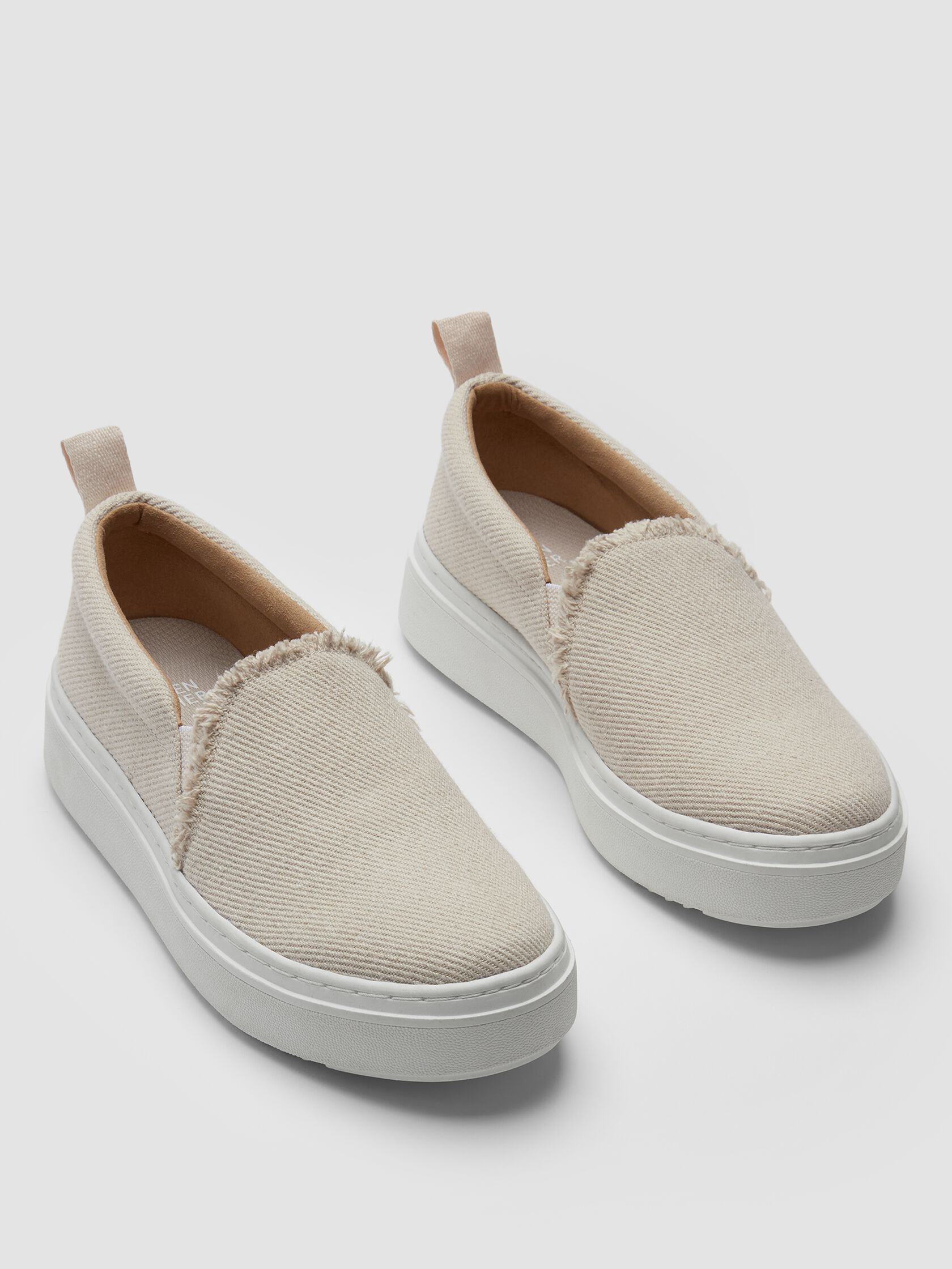 Pall Linen Twill Platform Sneaker