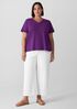 Organic Cotton Slubby Jersey V-Neck Tee