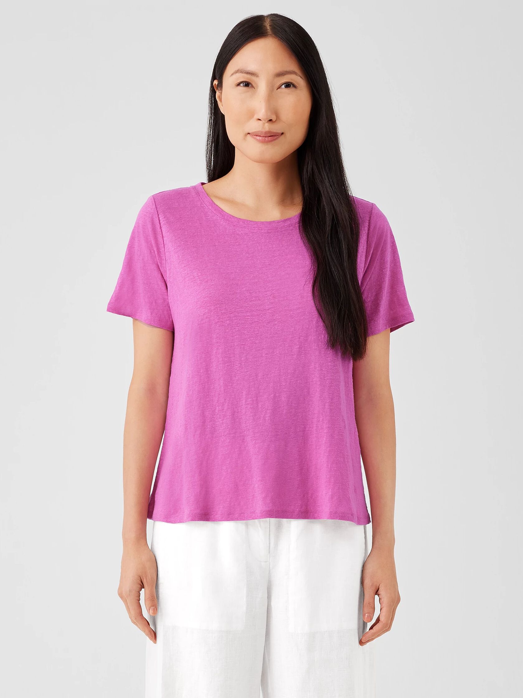 Organic Linen Jersey Crew Neck Tee
