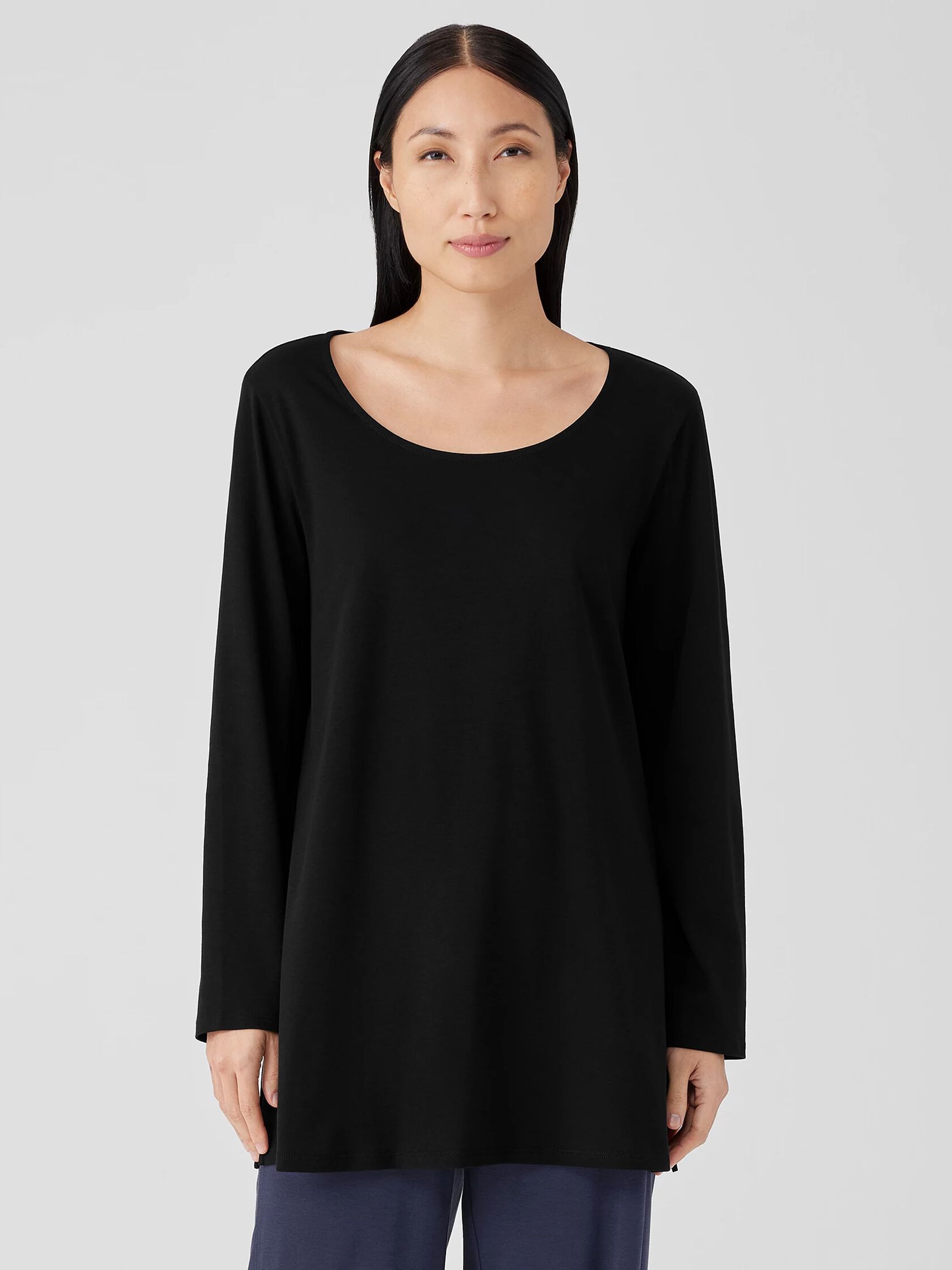 Organic Cotton Interlock Long Sleep Top