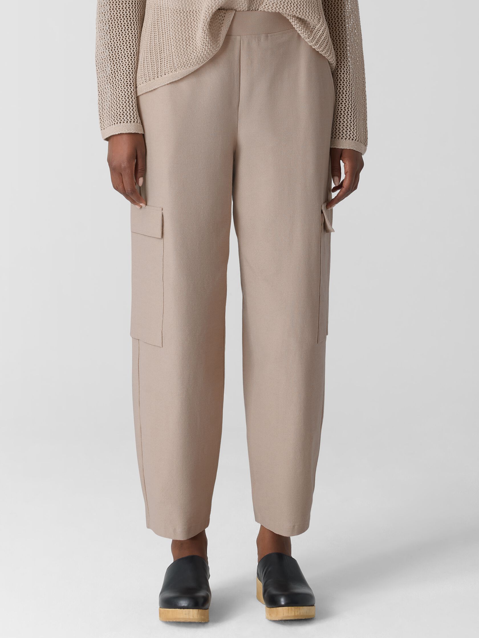 Washable Stretch Crepe Cargo Pant