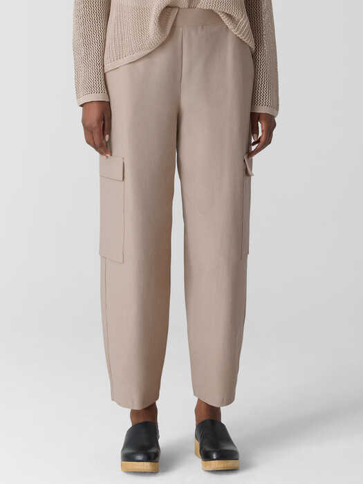 Washable Stretch Crepe Cargo Pant
