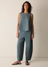 Garment-Dyed Organic Cotton Terry Lantern Pant