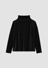 Cotton Velour Funnel Neck Box-Top
