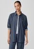 Airy Organic Cotton Twill Classic Collar Long Shirt