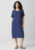 Organic Linen Jewel Neck Dress