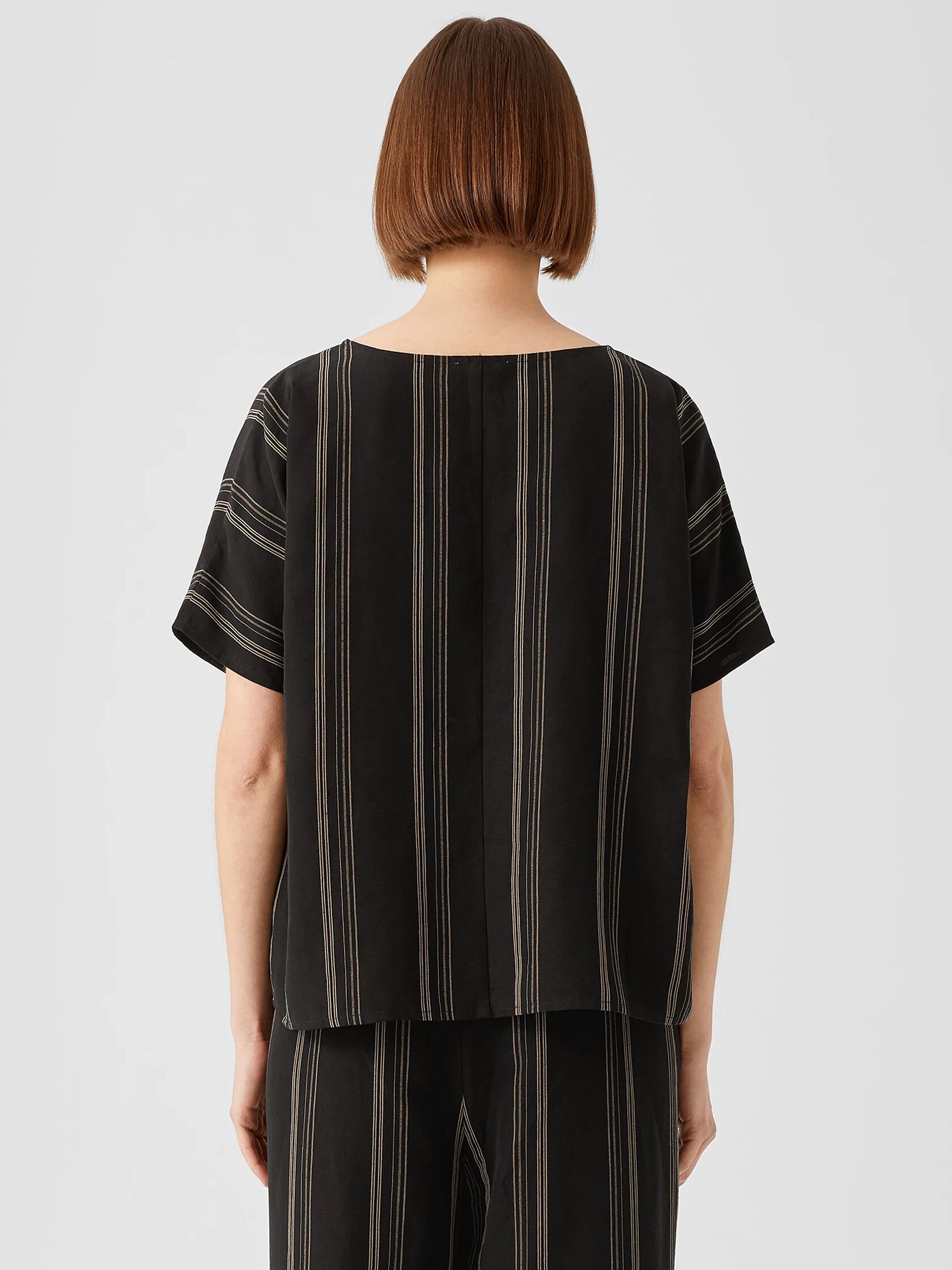 Organic Linen Blend Striped Top
