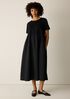 Organic Cotton Poplin Round Neck Dress