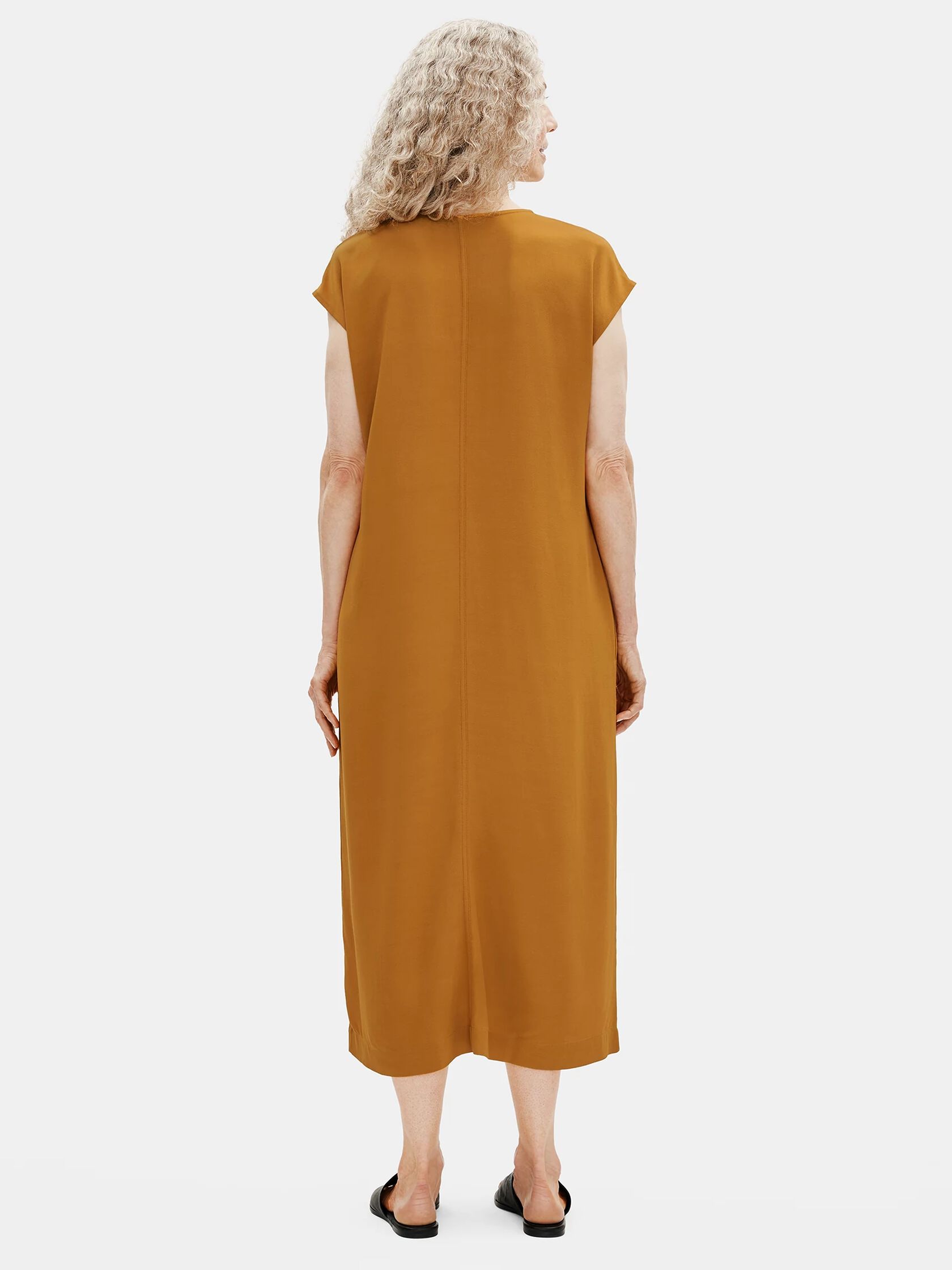 Textured Crepe Column Dress