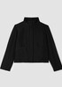 Silk Linen Box Stand Collar Jacket