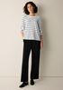Striped Organic Cotton Slub Long-Sleeve Tee