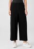 Organic Cotton Slubby Rib Knit Wide-Leg Pant