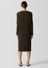 Textured Stretch Rib Crew Neck Dress