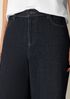 Cotton Indigo Knit Denim Wide-Leg Pant