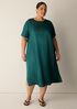 Lightweight Satin Shimmer Tee Dress