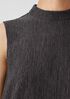 Woven Plisse Mock Neck Dress
