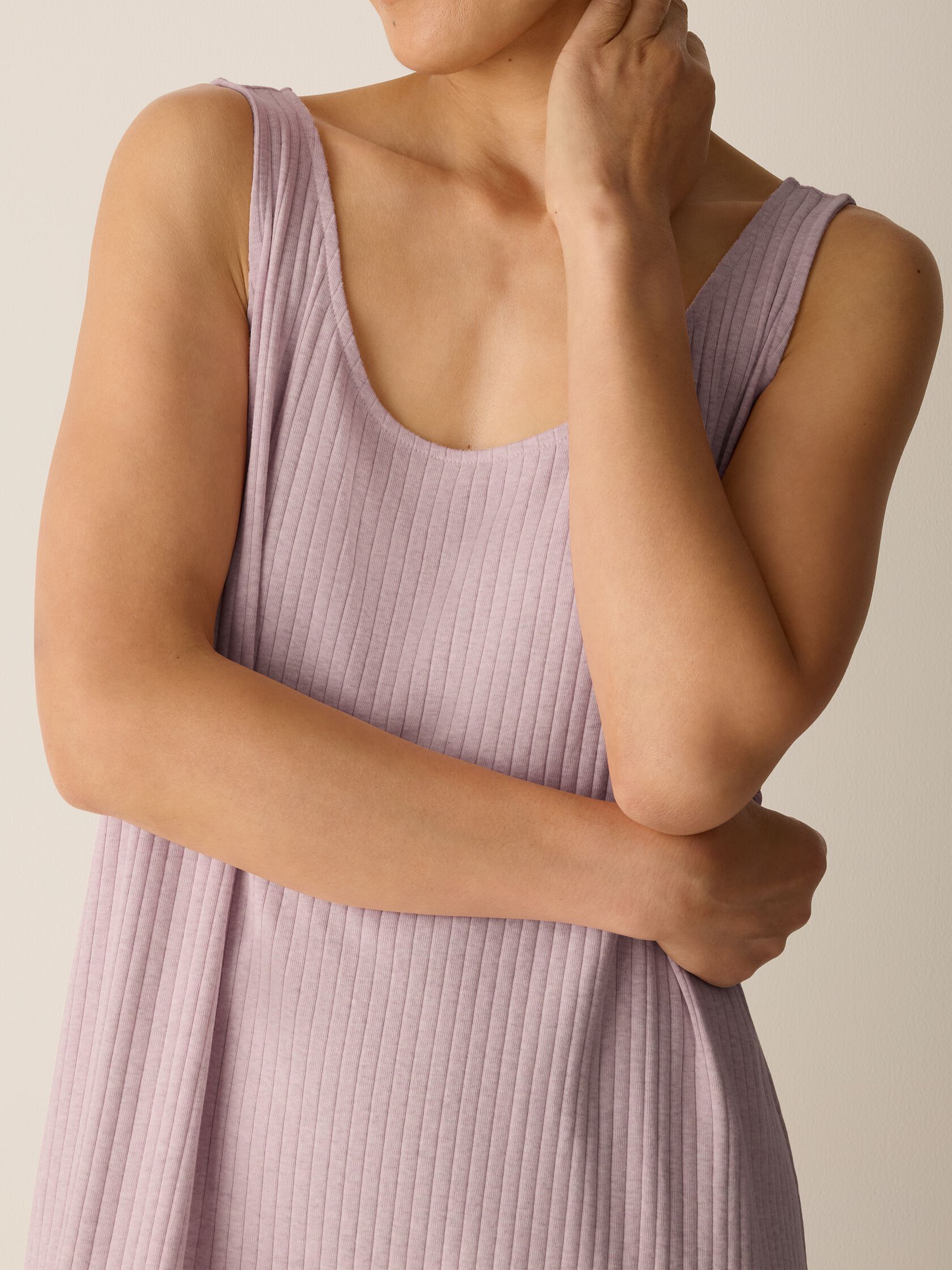 Organic Cotton Rib Tank Sleep Dress