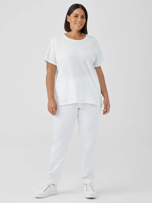 Organic Linen Jersey Crew Neck Tee