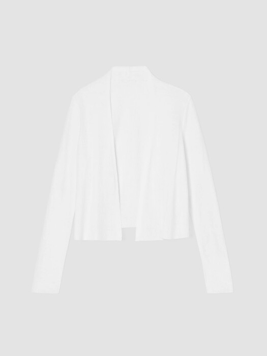 Organic Linen Cotton Airy Tuck Cropped Cardigan