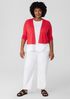 Organic Linen Cotton Airy Tuck Cropped Cardigan