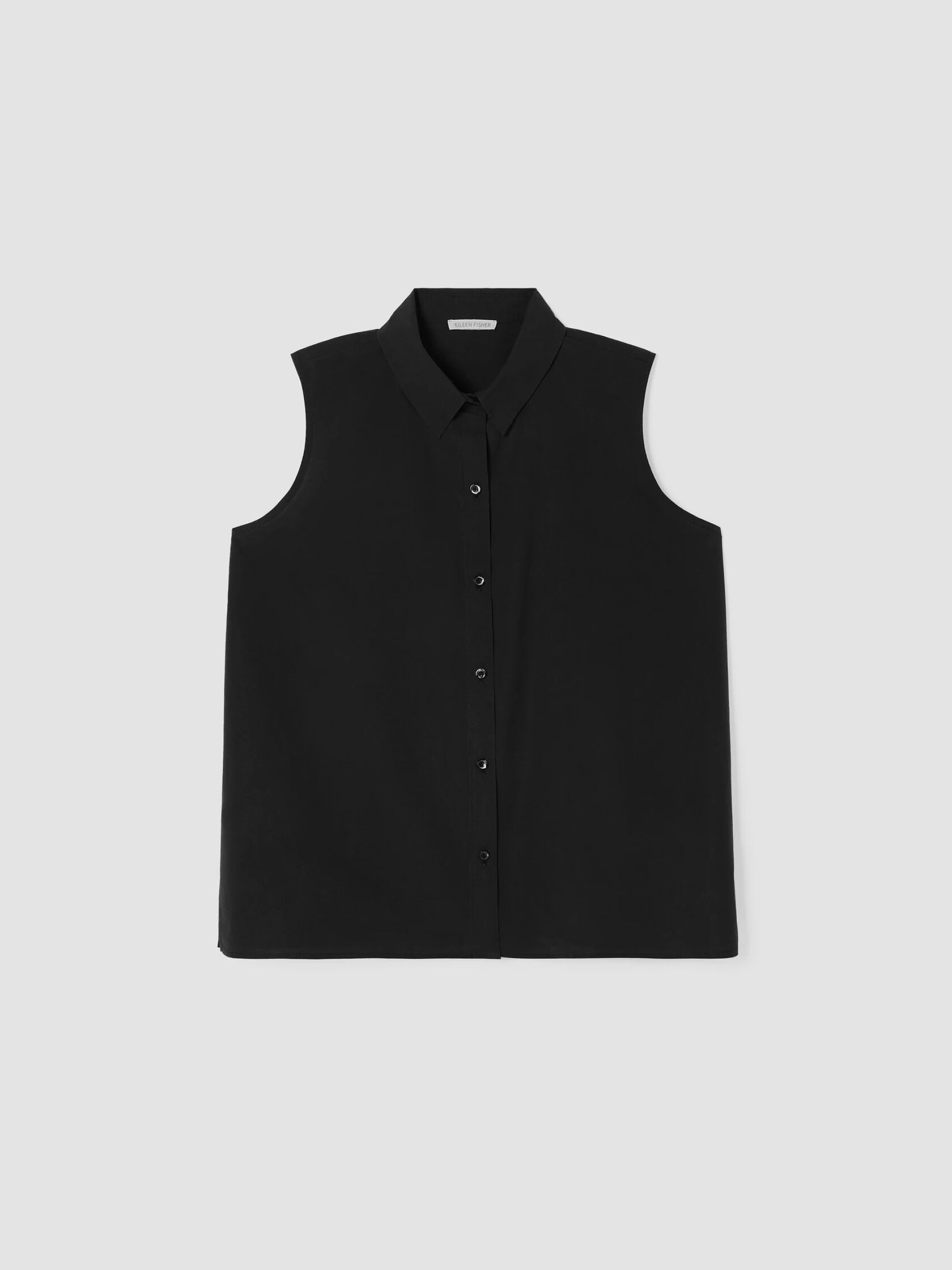 Washed Organic Cotton Poplin Sleeveless Shirt
