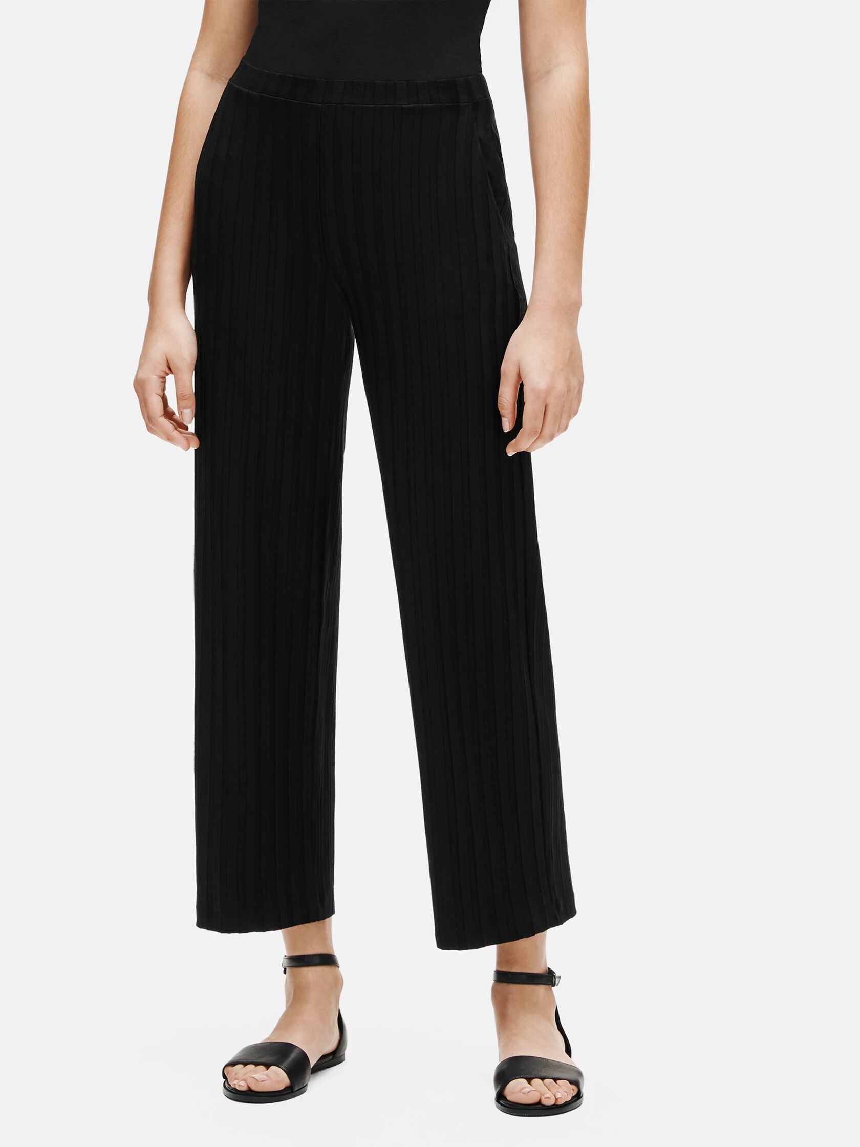 Tencel Wide Rib Straight Pant