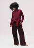 Brushed Organic Cotton Wide-Leg Pant