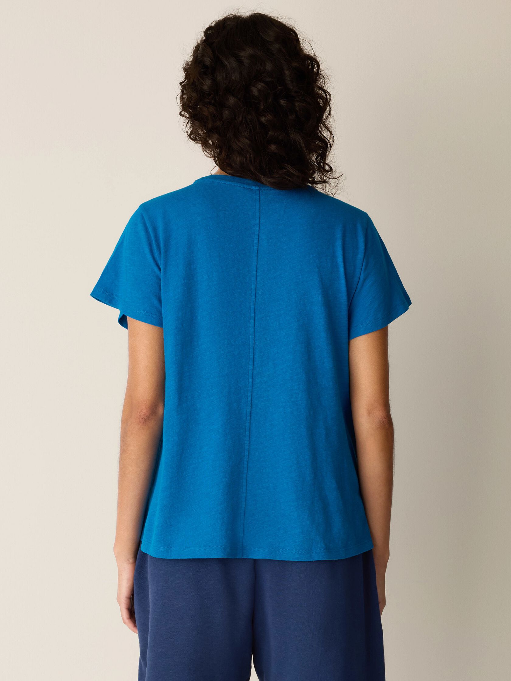Organic Cotton Slubby Jersey Crew Neck Tee