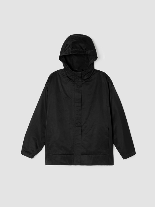 Organic Cotton Nylon Hooded Jacket