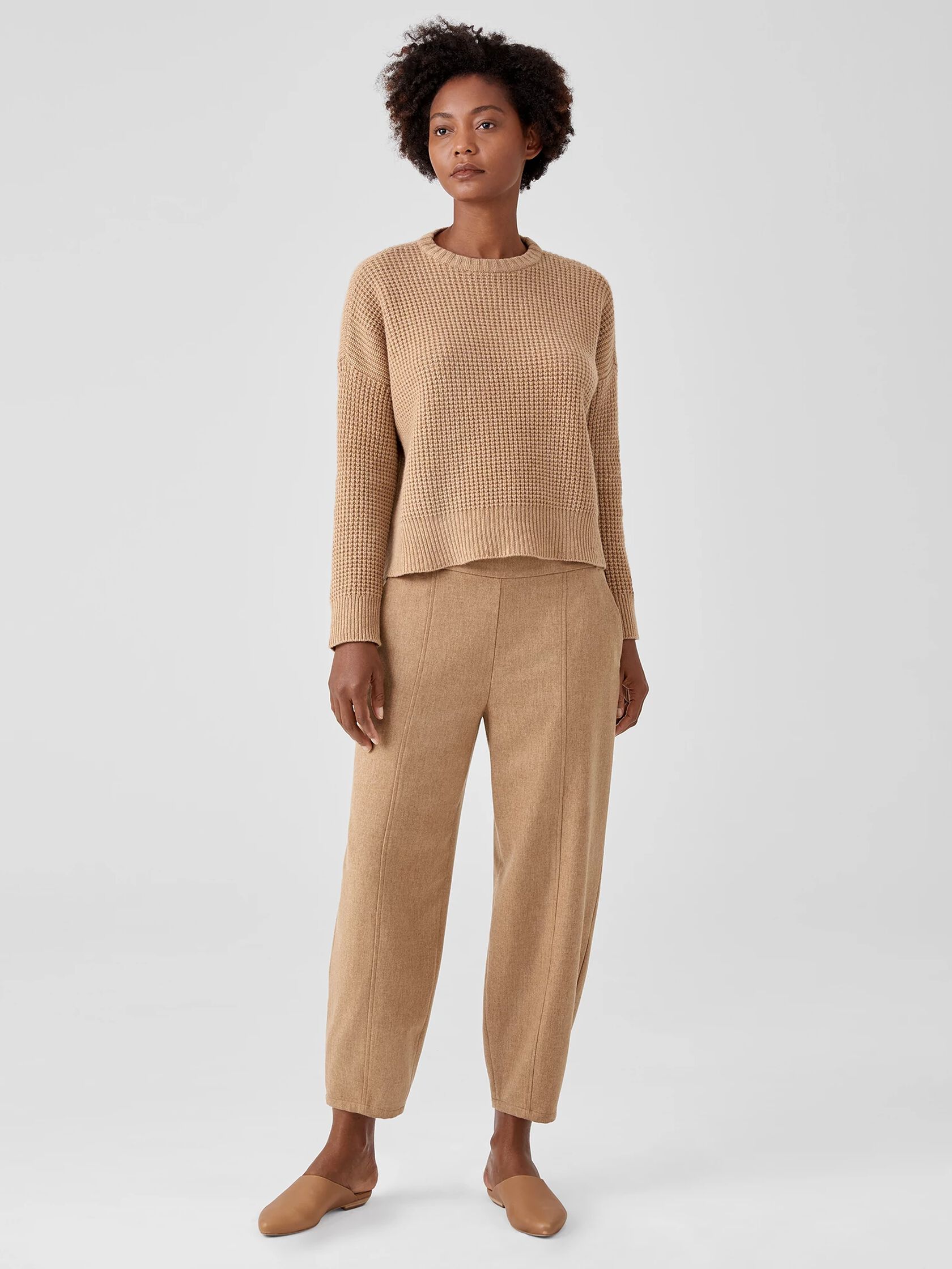 Soft Wool Flannel Lantern Pant