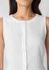Organic Linen Round Neck Long Vest
