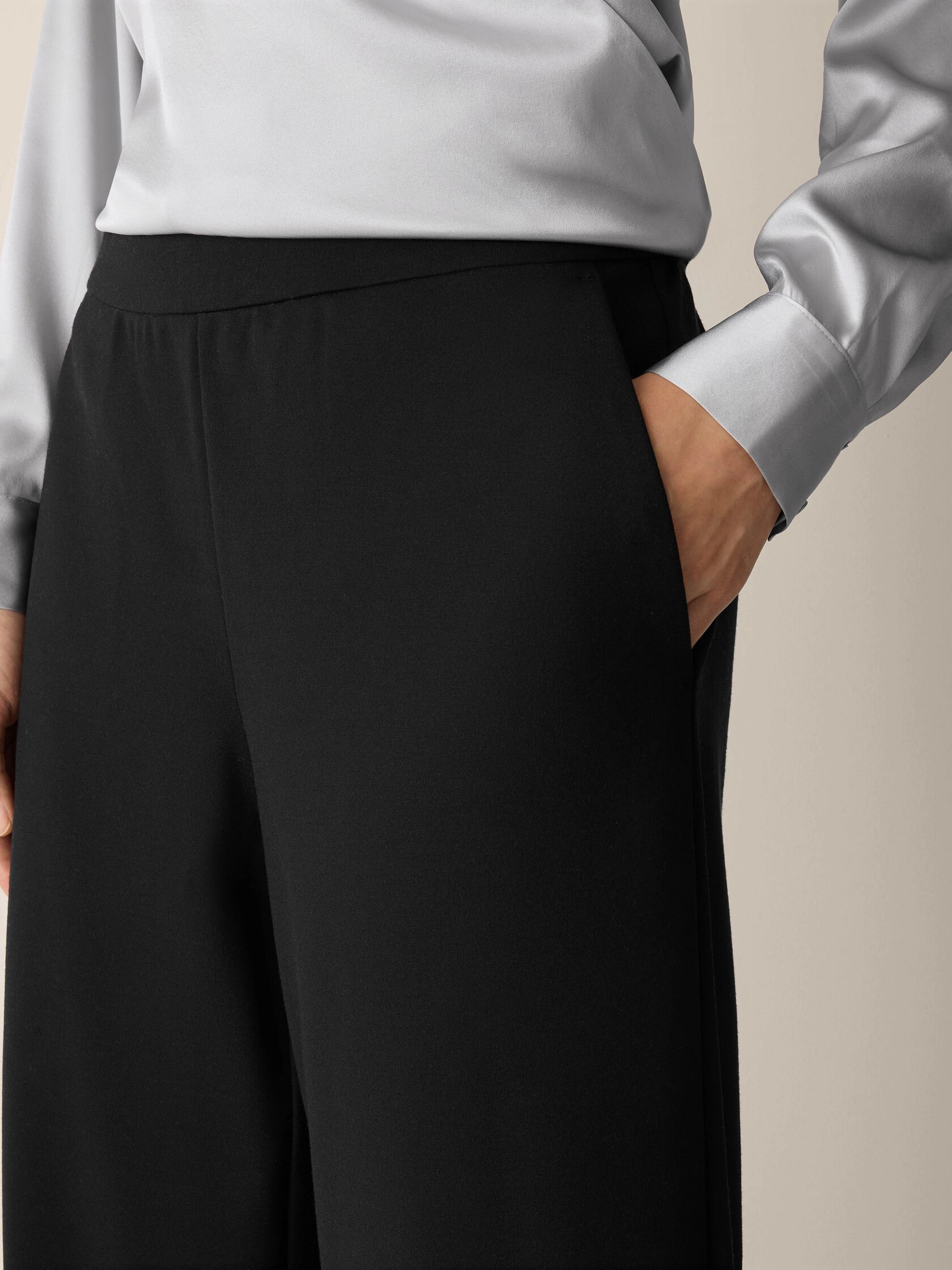 Washable Flex Ponte Wide-Leg Pant