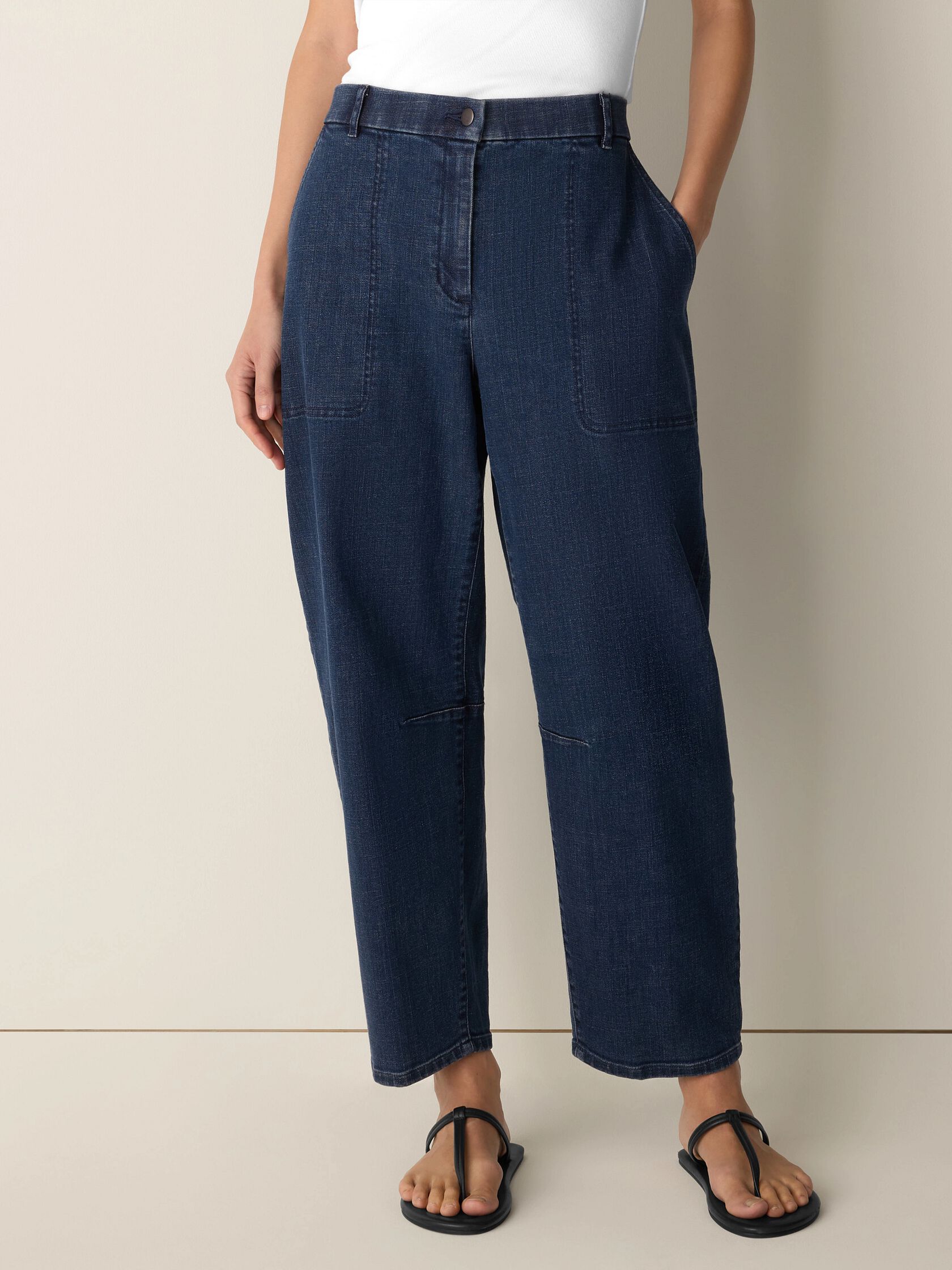 Cotton Stretch Denim Arch Pant